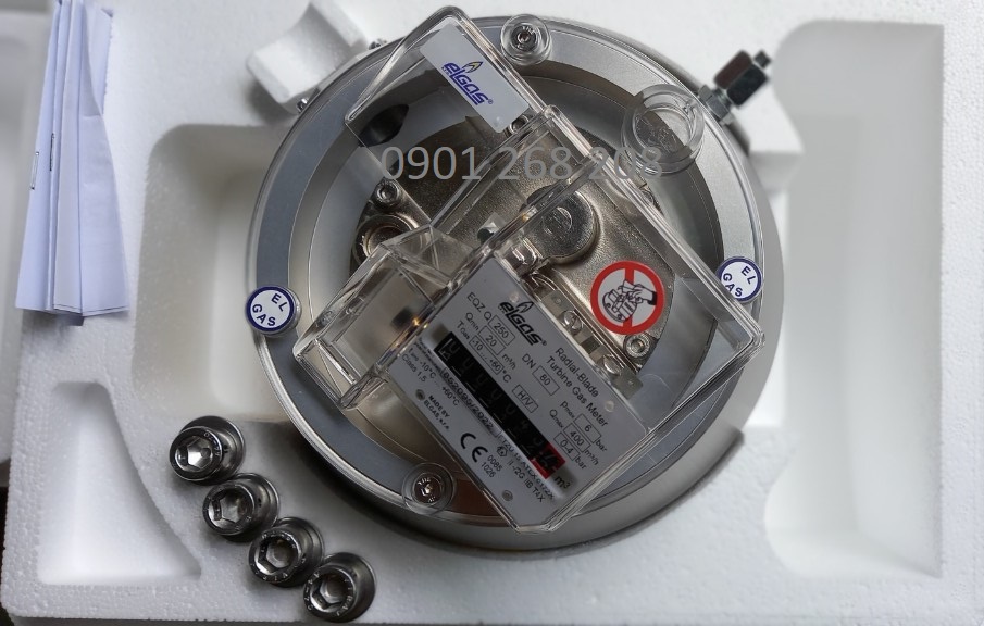dong ho do luu luong gas turbine EQZ G250 DN80